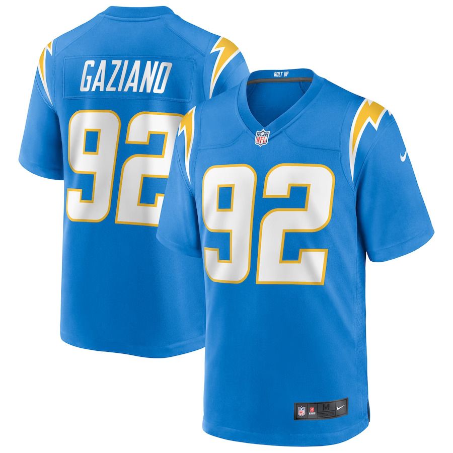 Men Los Angeles Chargers #92 Joe Gaziano Nike Powder Blue Game NFL Jersey